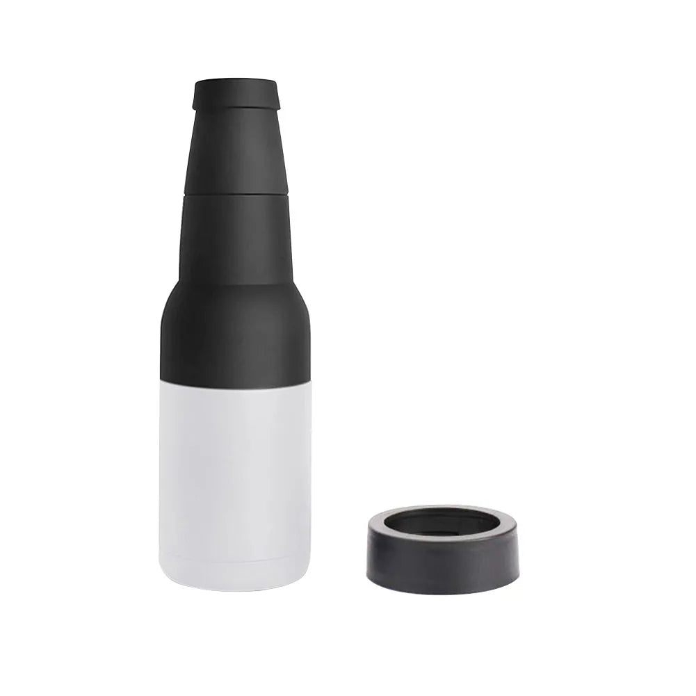 Double Walled Can Cooler with Beer Opener Bottle Can Cooler Holder Slim Can Beer Bottle Insulators Holder Men Dad Birthday Gifts
